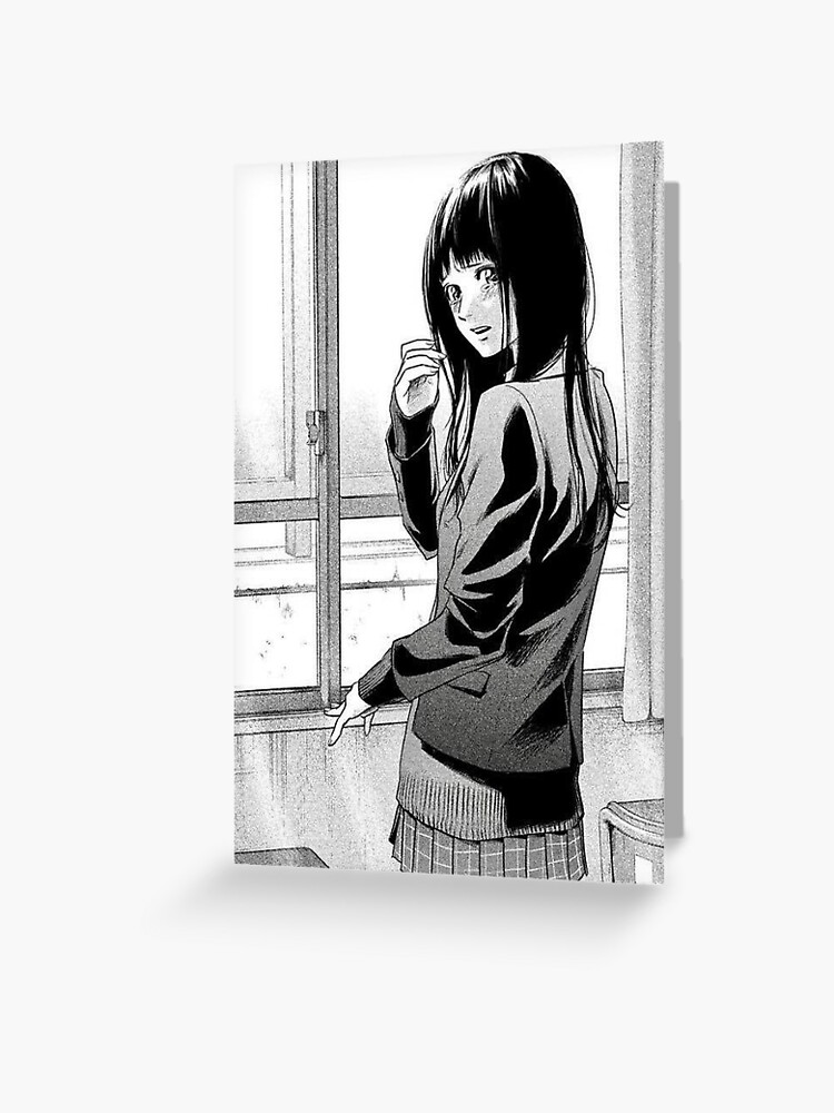 Fille De Manga Qui Pleure Carte De Vœux