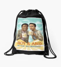 troy and abed - I strive for two things in design: simplicity and clarity. Drawstring Bag