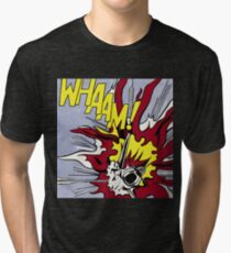 Camiseta de tejido mixto Roy Lichtenstein Whaam! Póster de impresión enmarcada