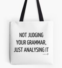 Ihre Grammatik nicht beurteilen, sondern nur analysieren - Tote in Schwarz auf Weiß Tasche