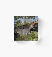 Cambridge Junction Covered Bridge Acrylic Block