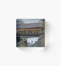 Quechee Covered Bridge Acrylic Block