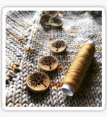 Knit, Thread, Buttons Sticker