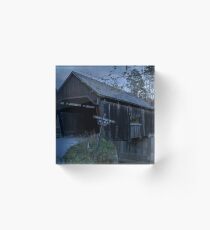 Warren Covered Bridge Road Acrylic Block