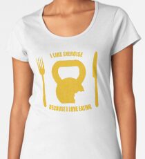 I Like Exercise Because I Love Eating (Brigitte Lindholm) Women's Premium T-Shirt