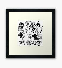 Arabic Calligraphy Tattoos Framed Print