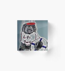 Lifeguard Newfy Puppy Acrylic Block