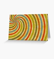 60's swirls Greeting Card