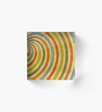 60's swirls Acrylic Block
