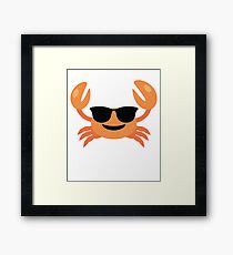 Crab Emoji Framed Print