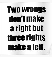 Caddyshack - Two Wrongs Poster