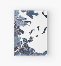 Cuaderno de tapa dura Colores de Boston Map City