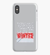 Winter scene with snow track iPhone Case