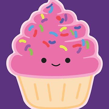 Strawberry Cupcake Sticker for Sale by slothgirlart