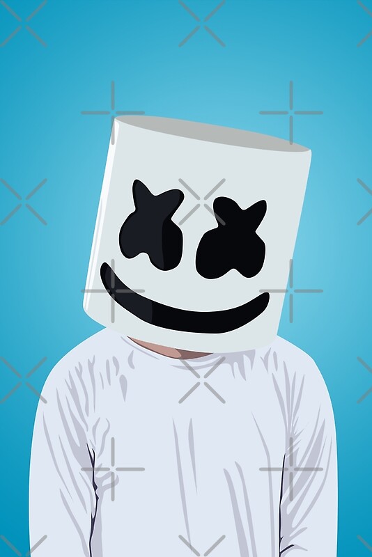 Marshmello Logo Design et illustration Posters Redbubble