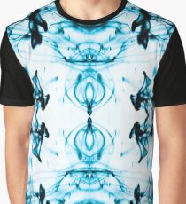Mirrored Water Black and Blue Graphic T-Shirt