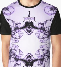 Mirrored Water Black and Purple Graphic T-Shirt