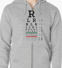 Sudadera con capucha y cremallera Tabla de ojo de bateristas