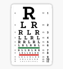 Drummers Eye Chart Sticker