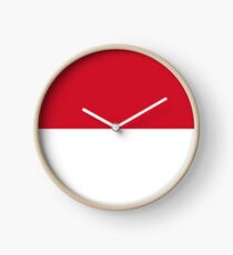 Indonesia Flag Clock