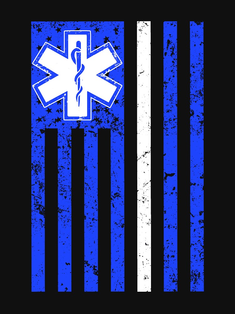 “Proud Paramedic EMT EMS Flag Shirt” T-shirt by worksaheart | Redbubble