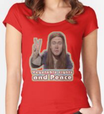 Vegetable Rights Peace The Young Ones Fitted Scoop T-Shirt