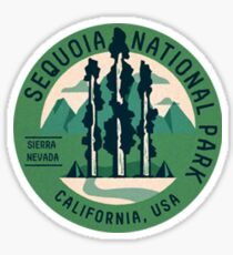 Sequoia National Park Vintage Travel Decal Patch Sticker