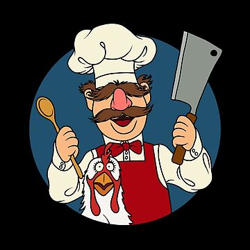 Kitchen Swedish Chef and chicken Art Board Print for Sale by