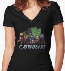 The Catvengers Fitted V-Neck T-Shirt