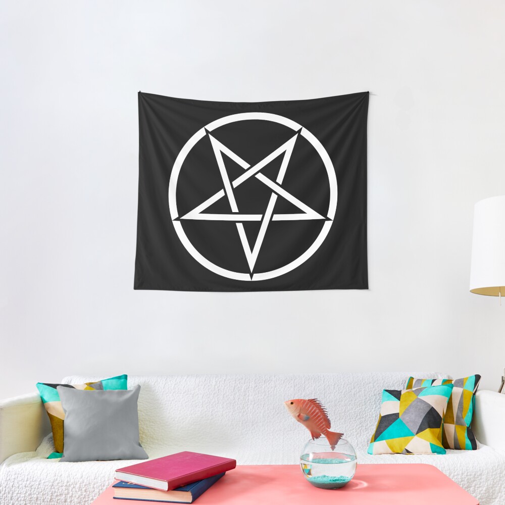 A SIMPLE PENTAGRAM - Art By Kev G Tapestry