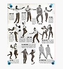 Swing Dance Instructional Pictorial Photographic Print