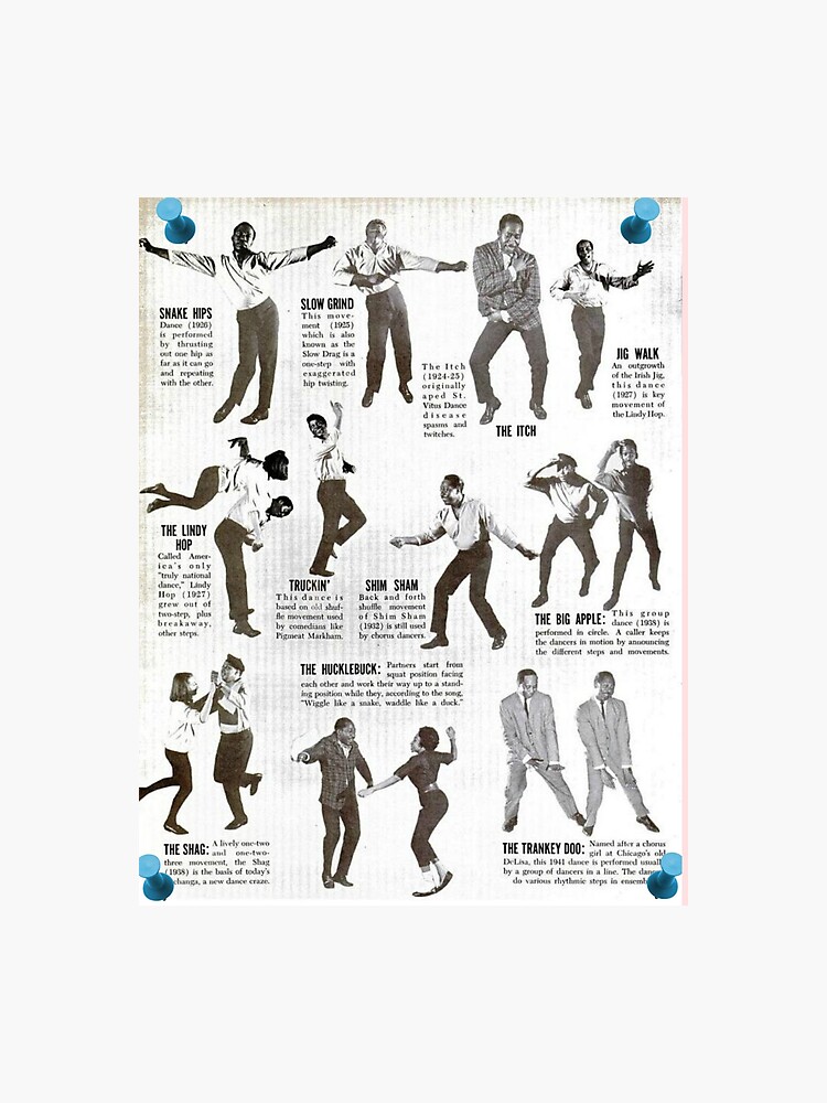 Swing Dance Instructional Pictorial Photographic Print