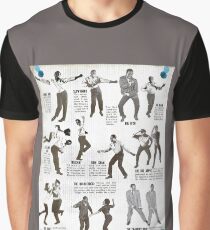 Swing Dance Instructional Pictorial Graphic T-Shirt