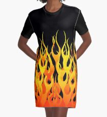 Rennflammen T-Shirt Kleid