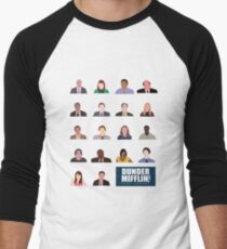 Dunder Mifflin Rolecall! Men's Baseball ¾ T-Shirt