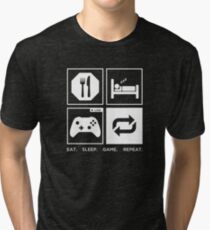 Eat. Sleep. Game. Repeat. Tri-blend T-Shirt