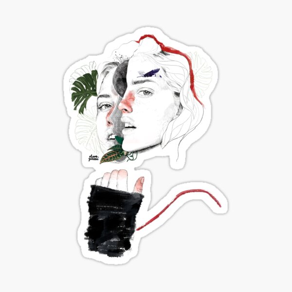 CELLULAR DIVISION II by elena garnu Sticker