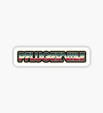 Pflugerville | Retro Chrome Sticker