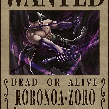 One Piece Poster - Wanted Zoro Bounty – One Piece Gifts