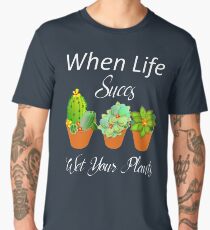 Succulent Cactus Plants Fun Humor Graphic Men's Premium T-Shirt