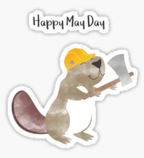 Happy May Day - Labor Day Sticker