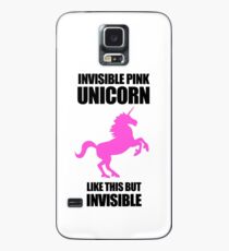 Unsichtbares rosa Einhorn Hülle & Klebefolie für Samsung Galaxy