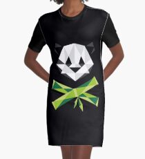 Panda and Cross-Bamboos Graphic T-Shirt Dress
