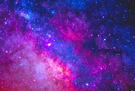 Purple Pink Blue Galaxy Stars Poster By Katrinawaffles