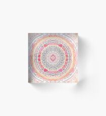 Pastell böhmische Mandala Acrylblock