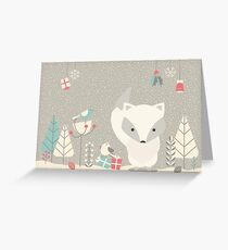 Christmas baby fox 04 Greeting Card