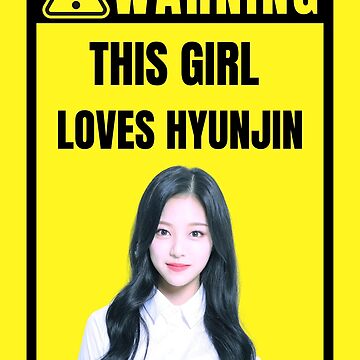 loona warning sign: hyunjin (female) | Kids T-Shirt