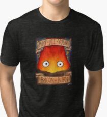 Studio Ghilbi Illustration: CALCIFER #3 Tri-blend T-Shirt