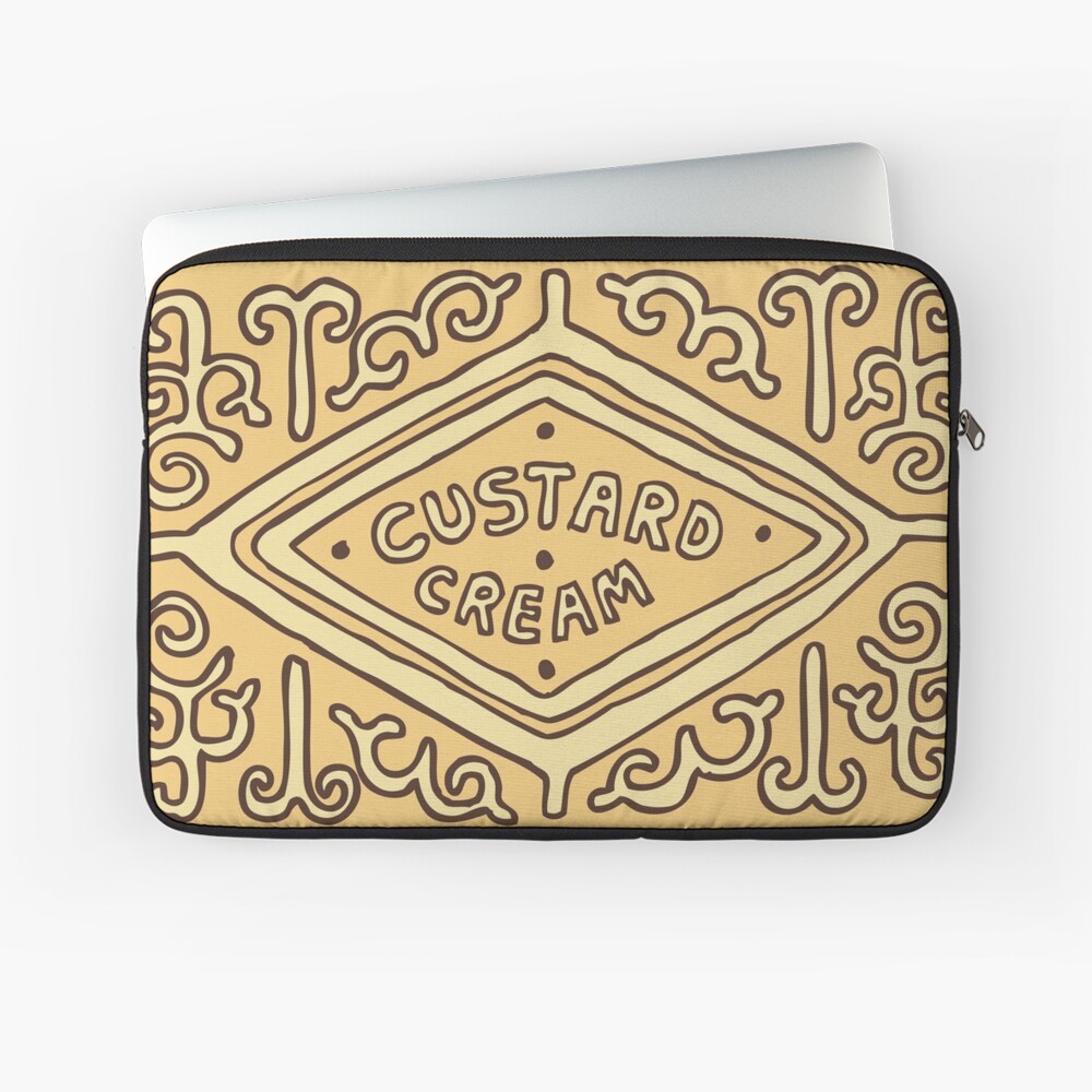 Custard Cream British Biscuit Laptop Sleeve