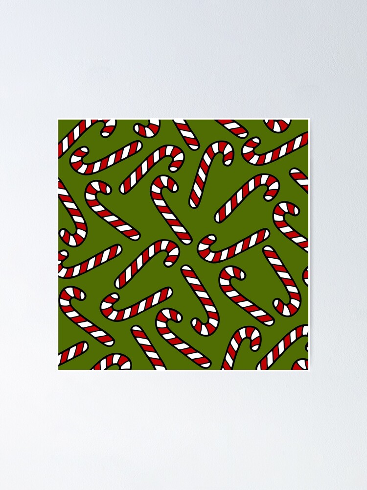 Alternate view of Candy Cane Pattern Poster